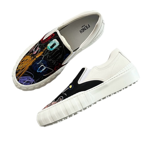 NEW Men’s Fendi x Noel Fielding Force Slip-On Sneaker size 9 UK Limited Edition - Picture 1 of 15